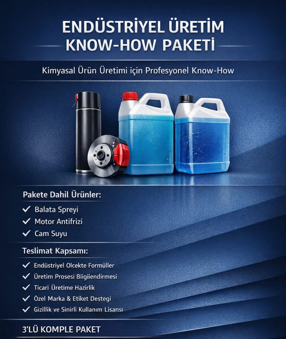 Antifriz - Balata spreyi - Pas sökücü- Cam Suyu İmalat 